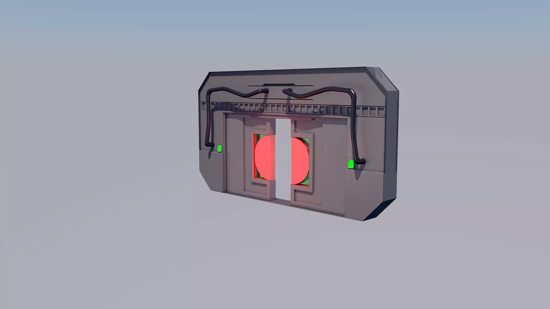 Sci fi Corridor Futuristic 3D model_8