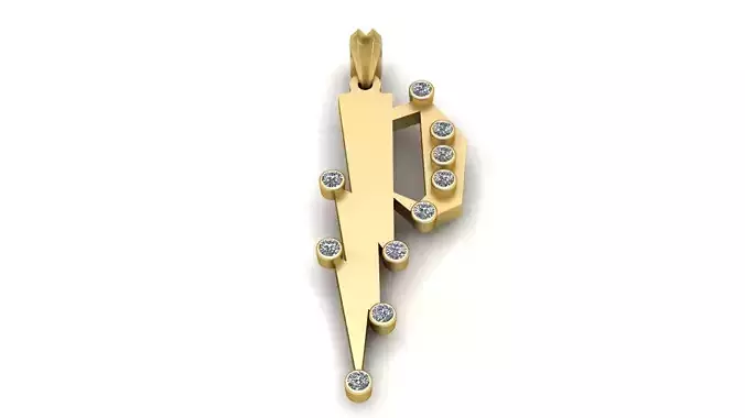 Letter P Pendant  3D Printable  Model