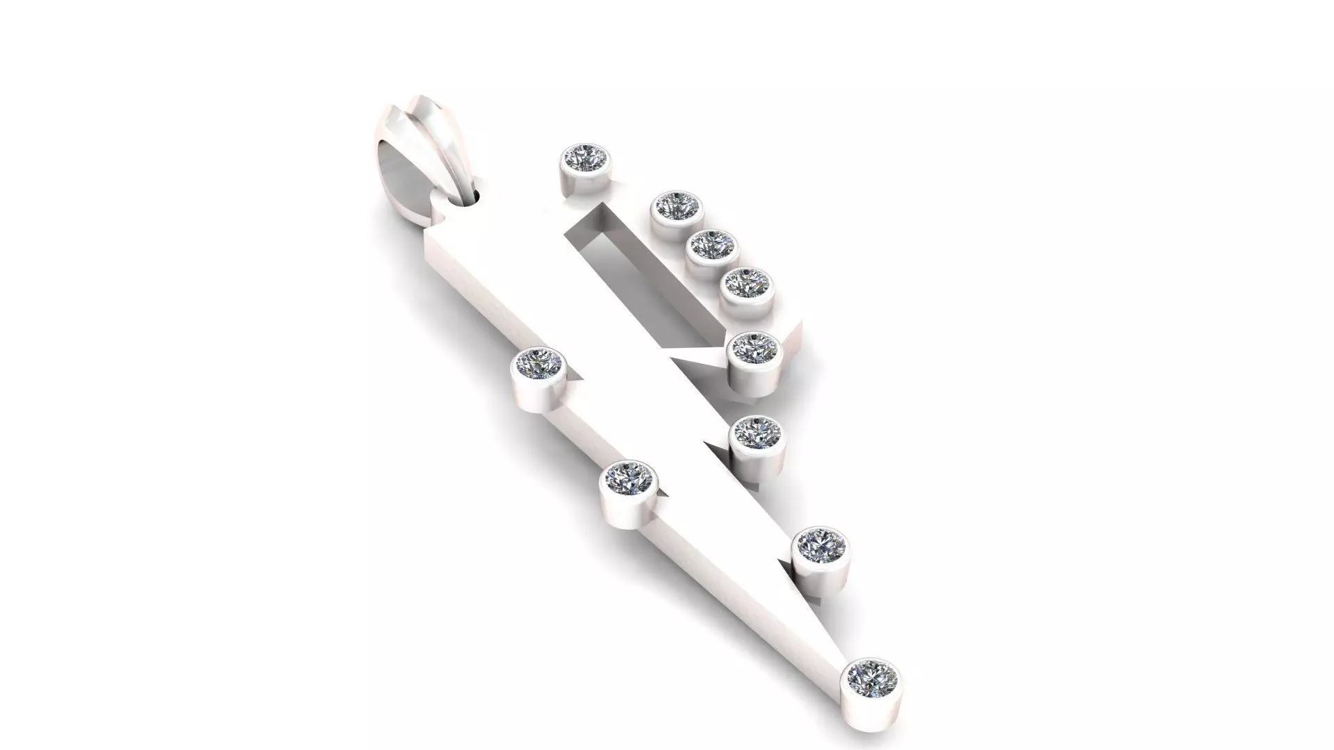 Letter P Pendant 3D Printable Model 3D print model_2