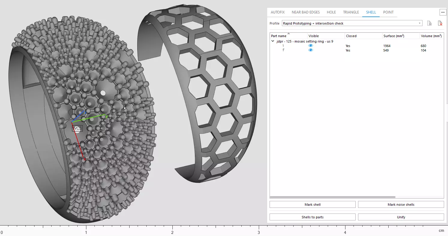 Custom Pave Style Mosaic Diamond Setting Ring - Hiphop Ring 3D print model_18