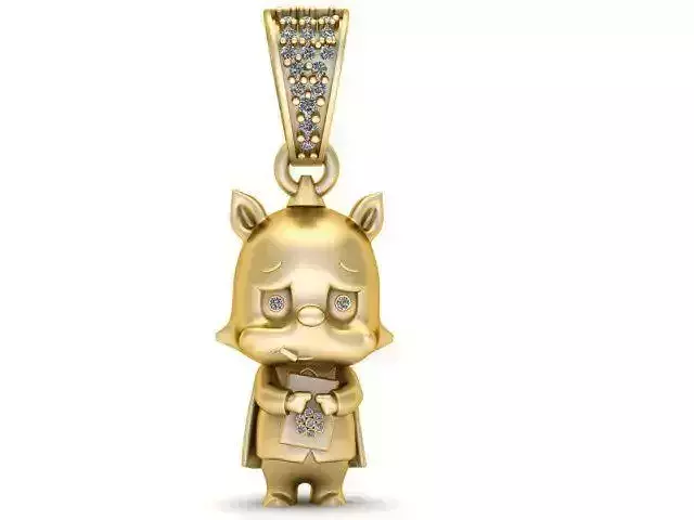 Cute Crying Creature Pendant  3D Printable Model