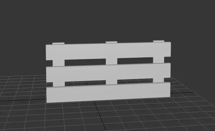 barrier Low-poly 3D model_1