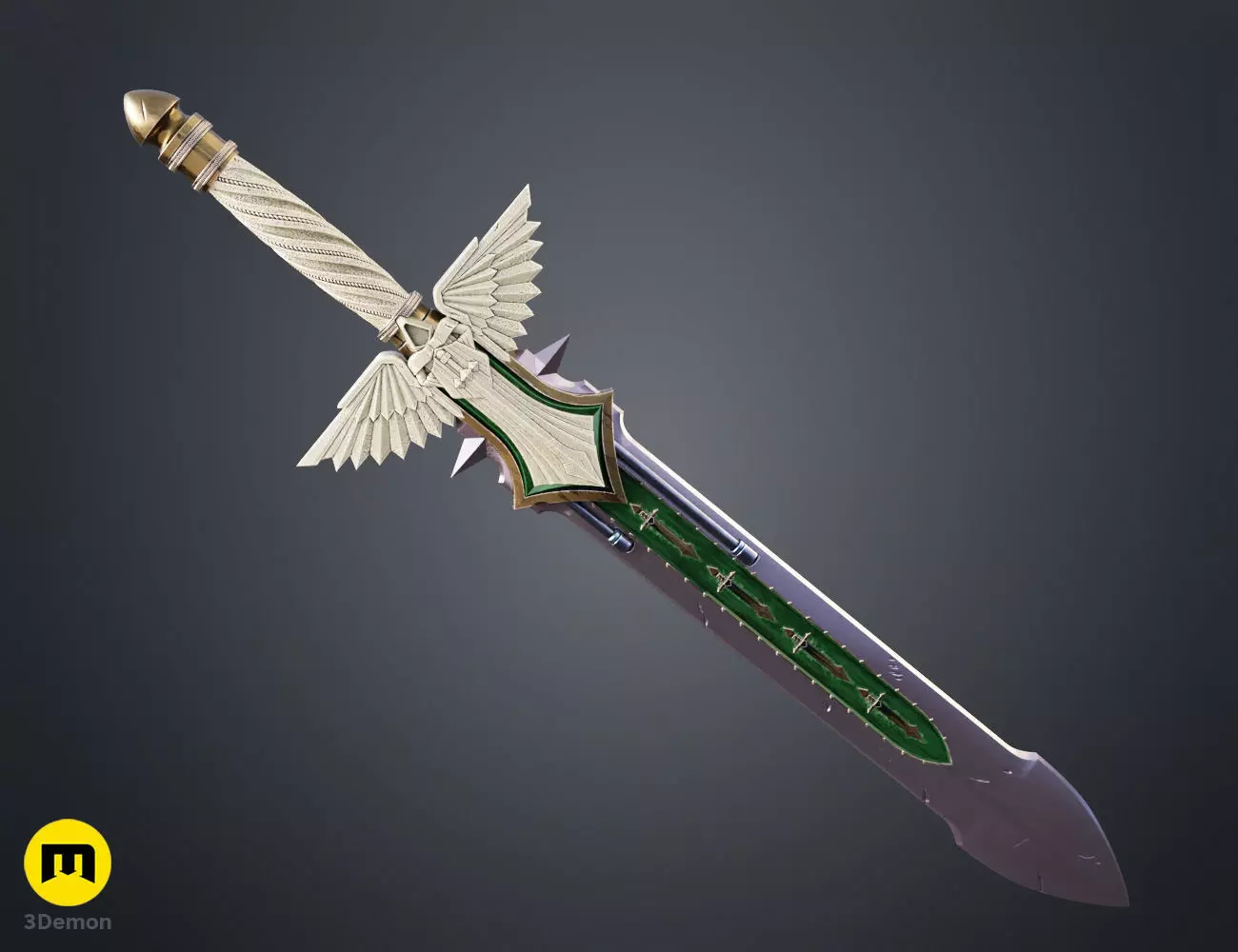 Dark Angels Power Sword 3D print model_3