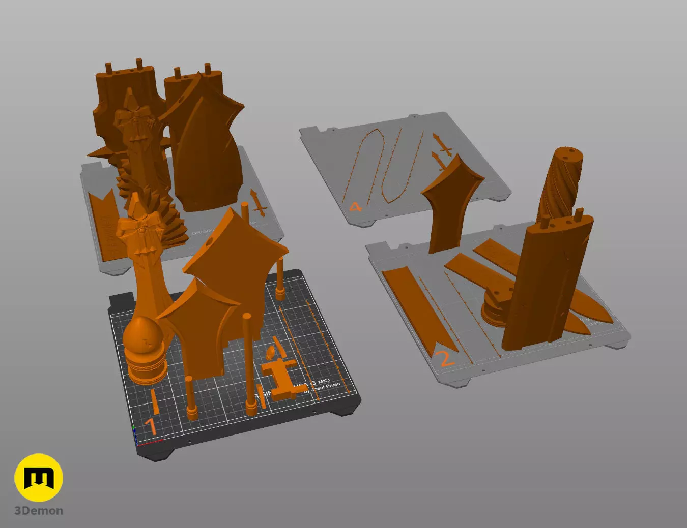 Dark Angels Power Sword 3D print model_5