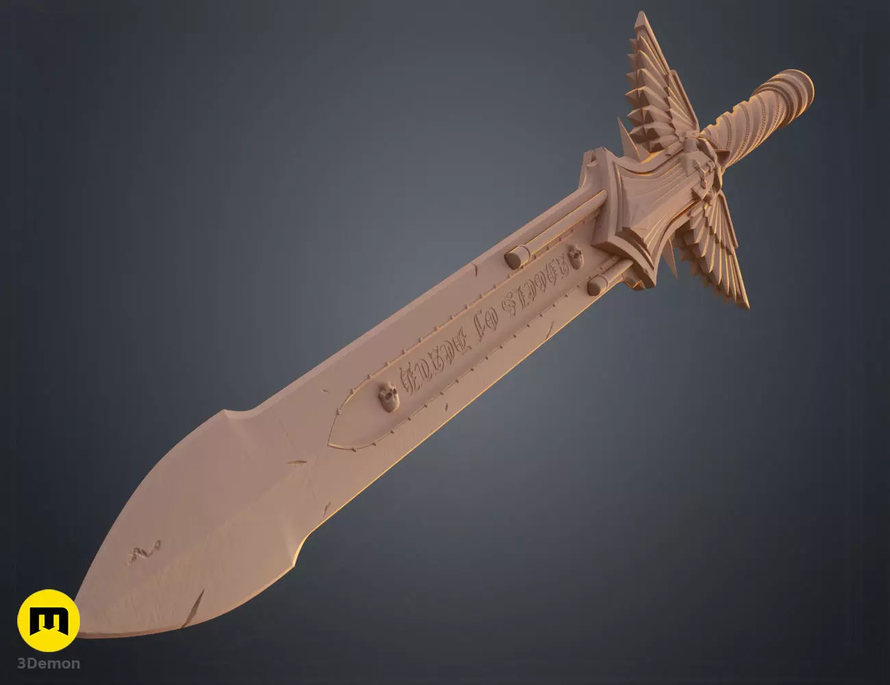 Dark Angels Power Sword 3D print model_11