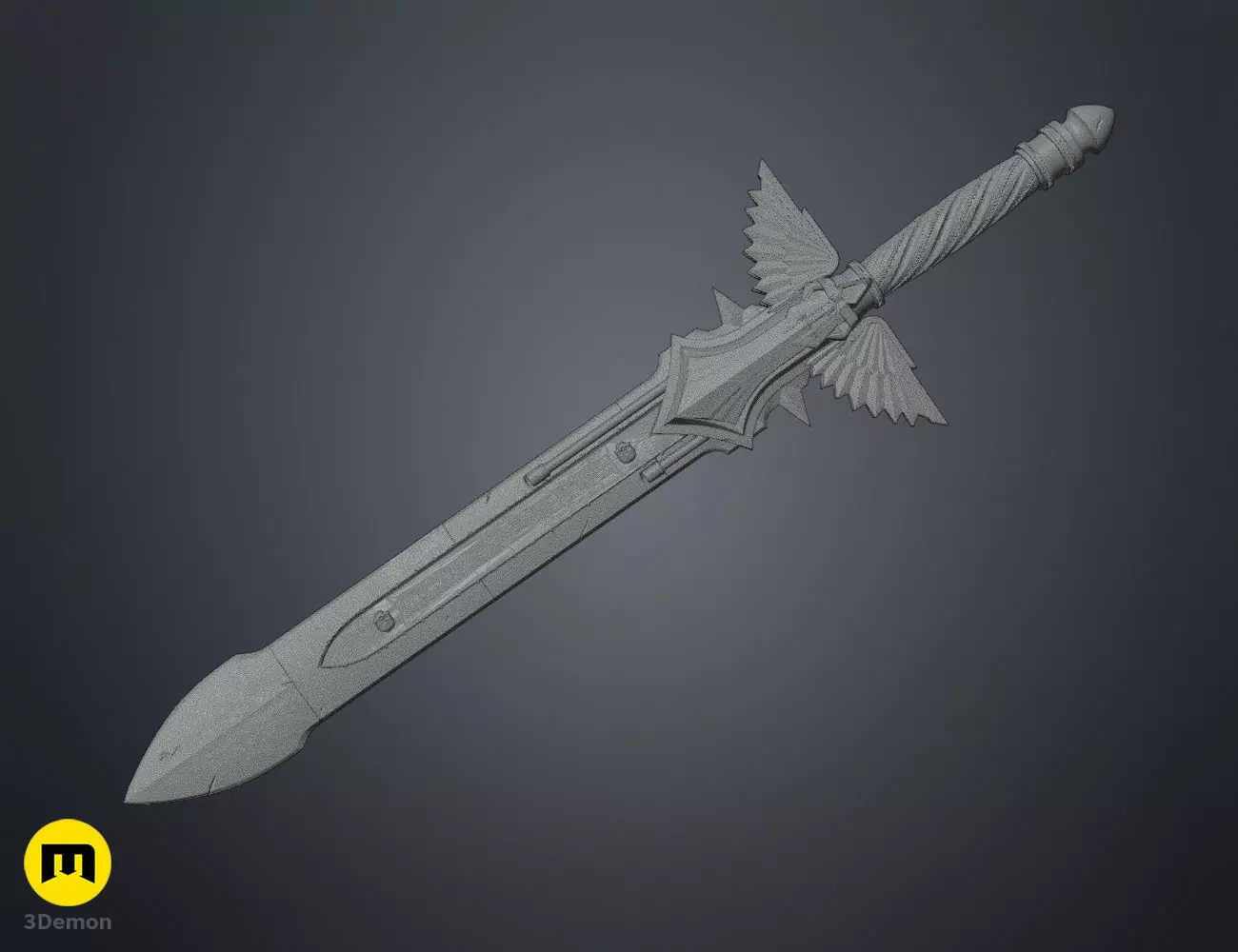 Dark Angels Power Sword 3D print model_14
