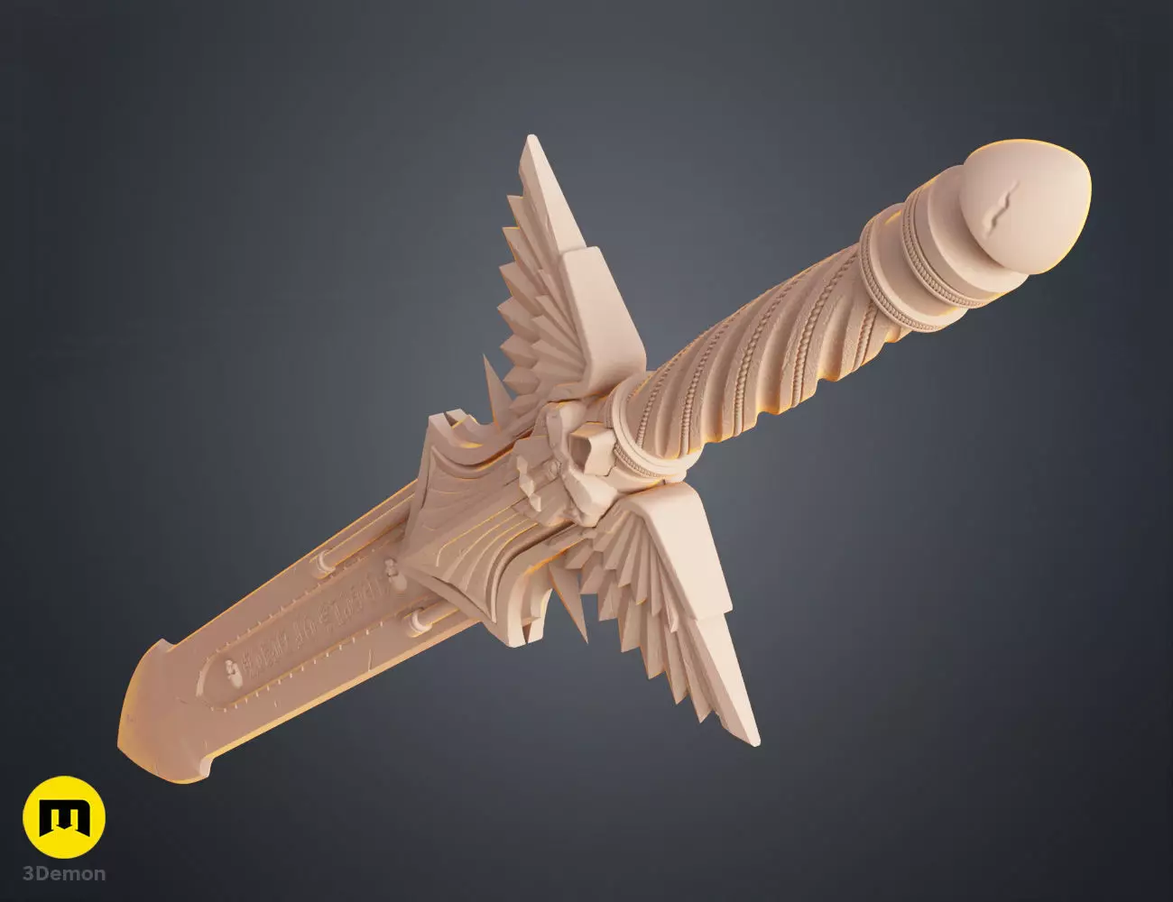 Dark Angels Power Sword 3D print model_13