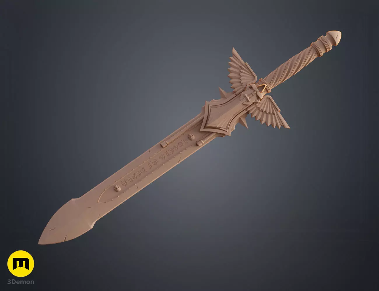 Dark Angels Power Sword 3D print model_10