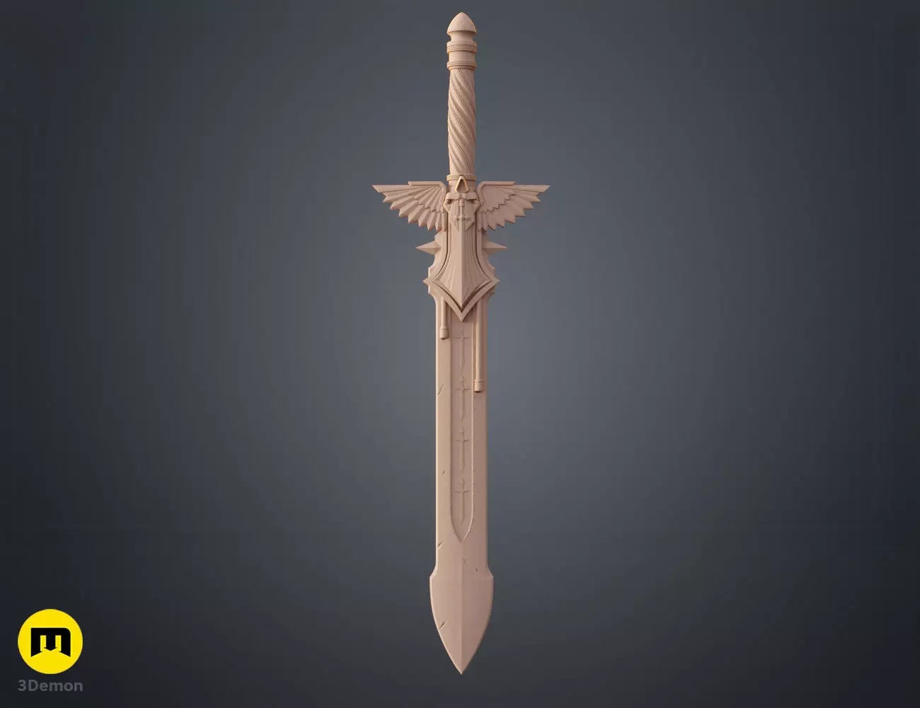 Dark Angels Power Sword 3D print model_9