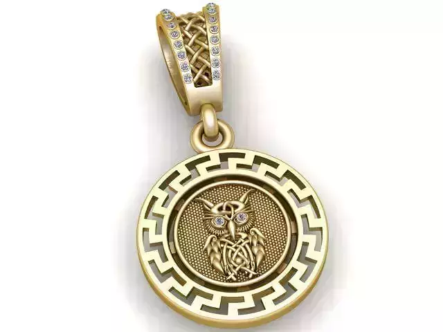 Celtic Owl Medallion 3D Printable Model
