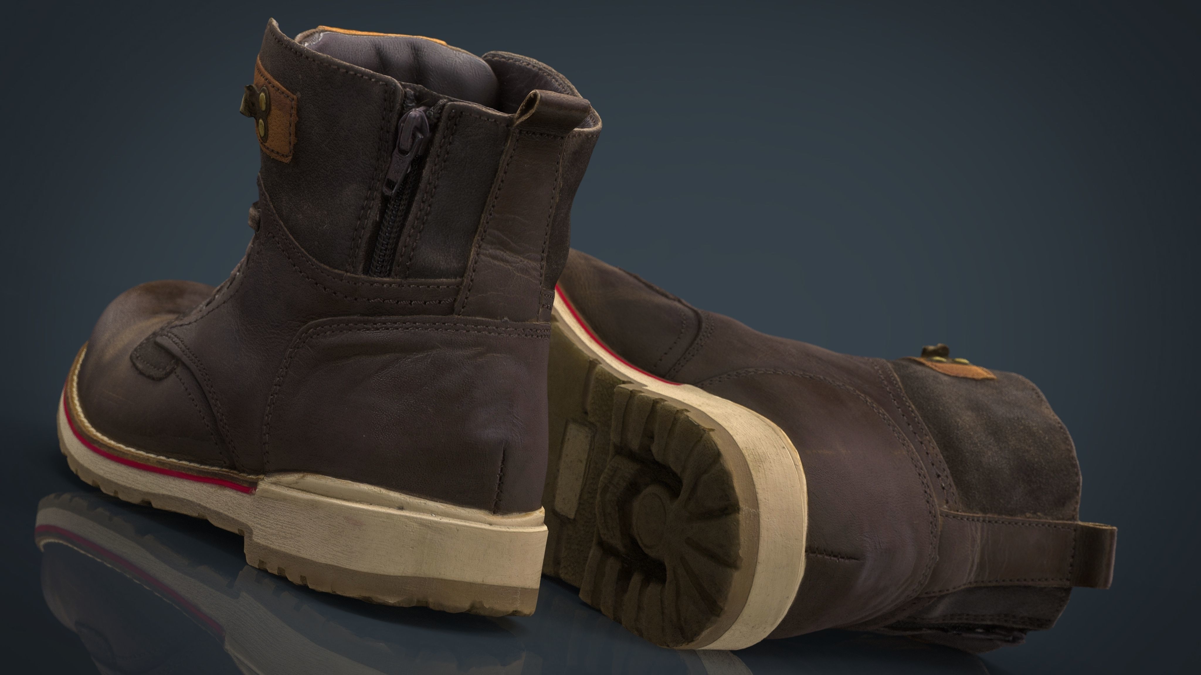 Hiking Boots 2 Low-poly 3D model_4