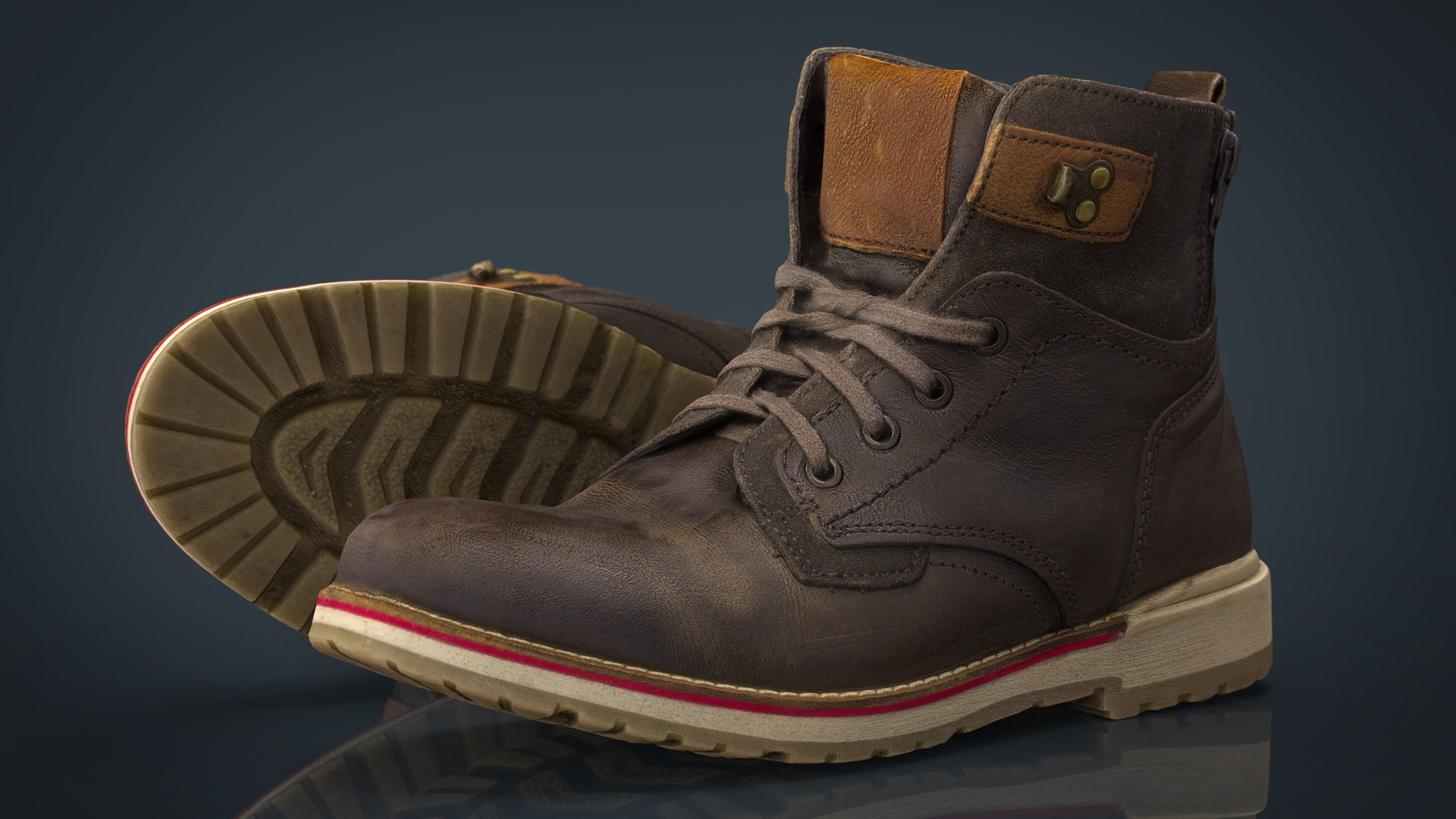 Hiking Boots 2 Low-poly 3D model_13