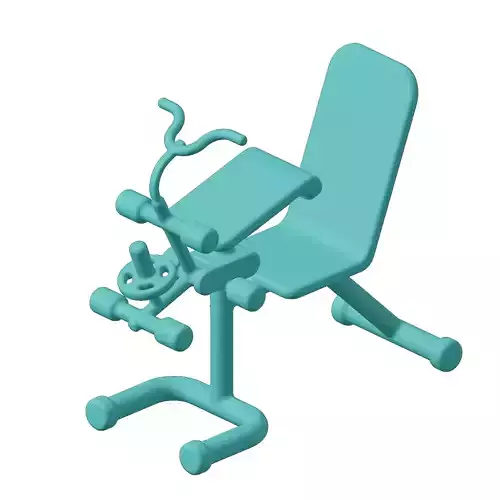 Plastic Gym Fitness Weight Bench Toy