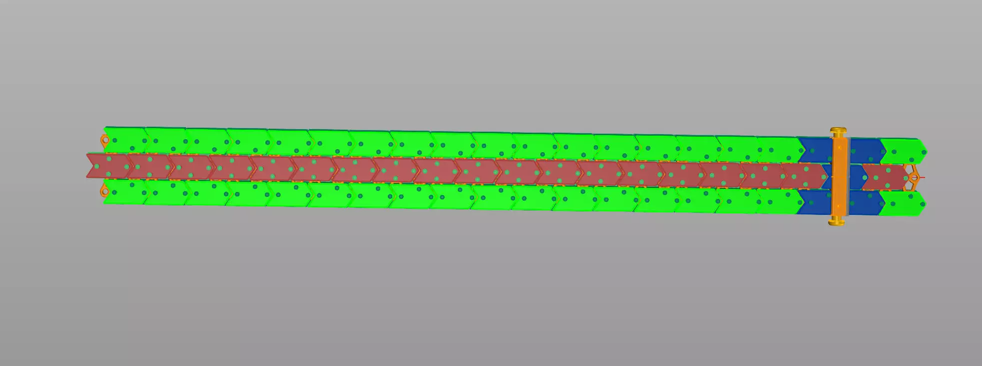 Heritage Carpet Pattern Bracelet 3D print model_3