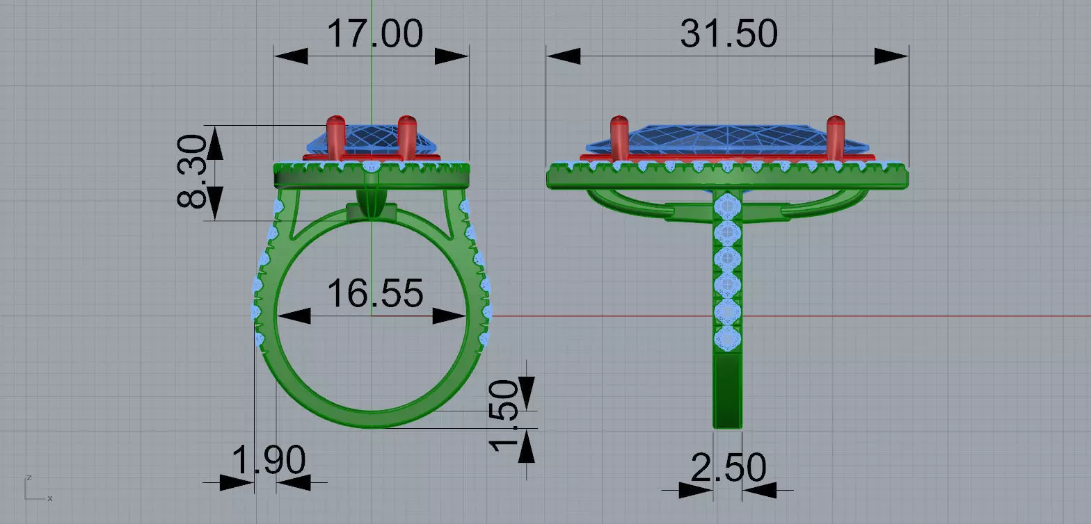 Gold N1580 3D print model_7