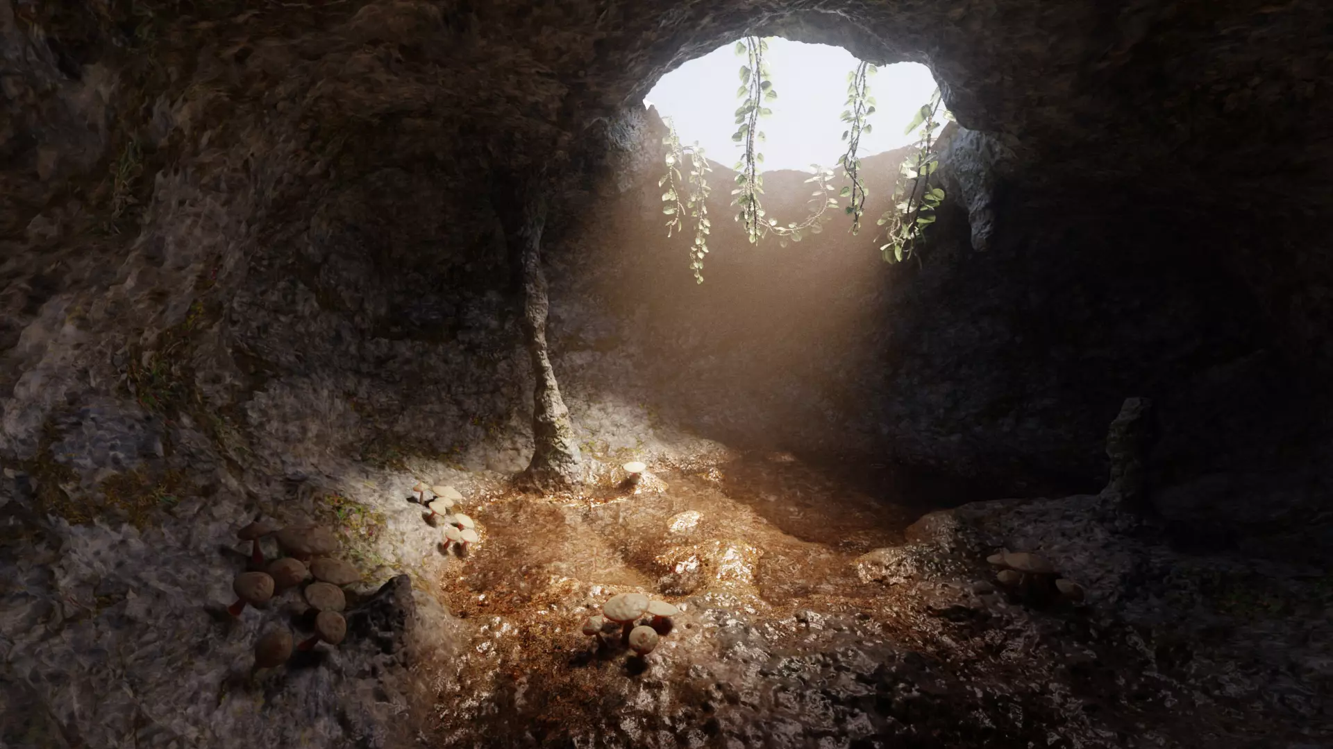 -Cave V3 - with Vegetation - 3D model_0