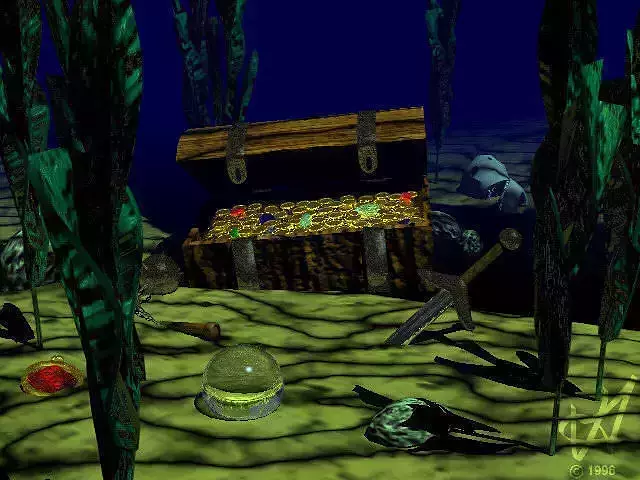 Gold and jewel filled wooden chest