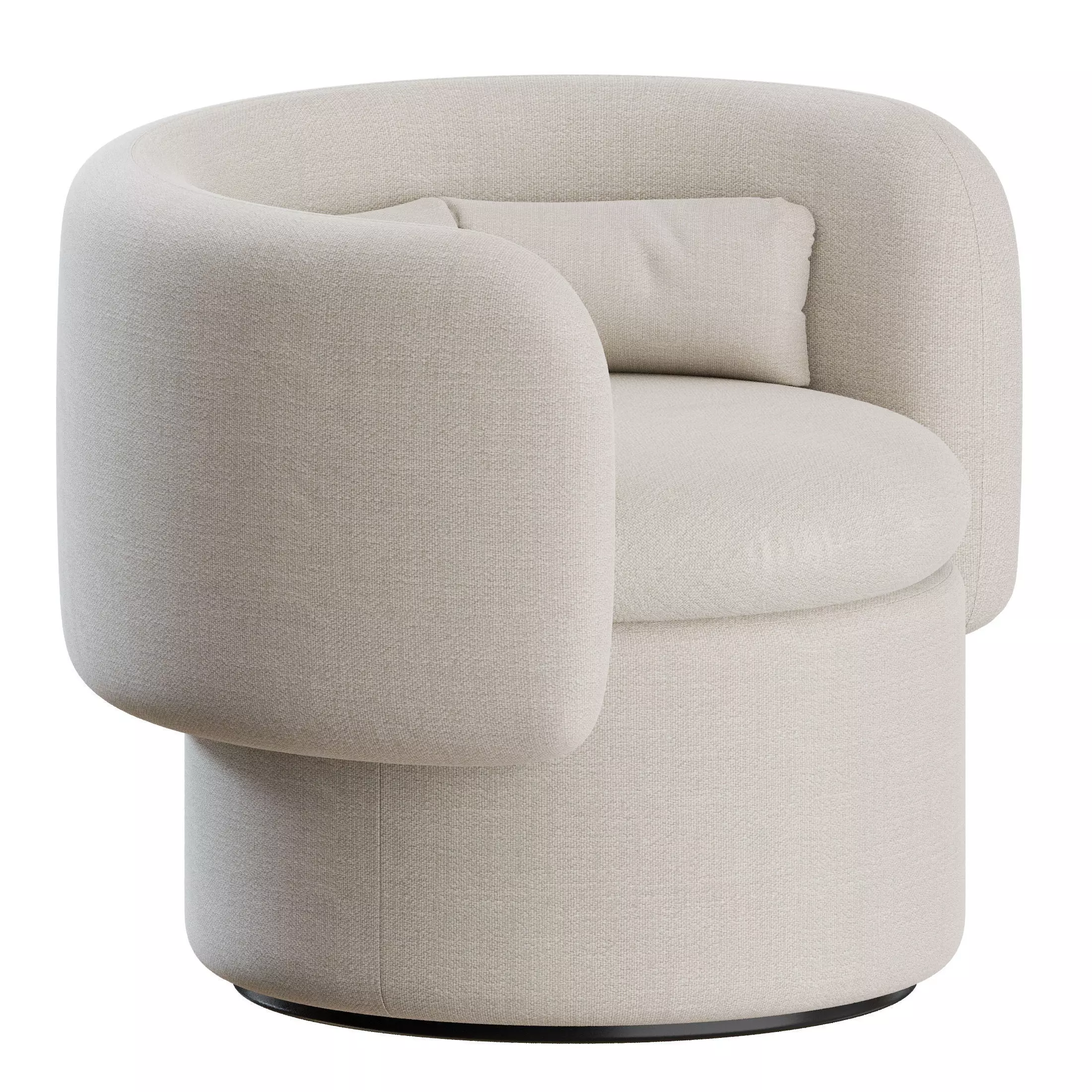 Group Formal Armchair by SCP 3D model_10