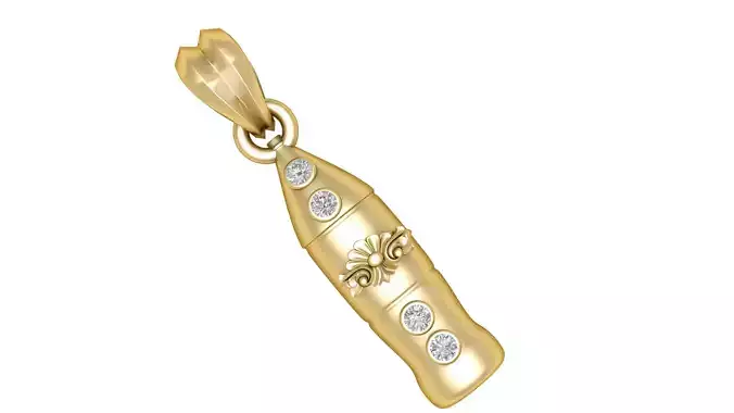 Royal Gem Charm Pendant  3D Printable Model