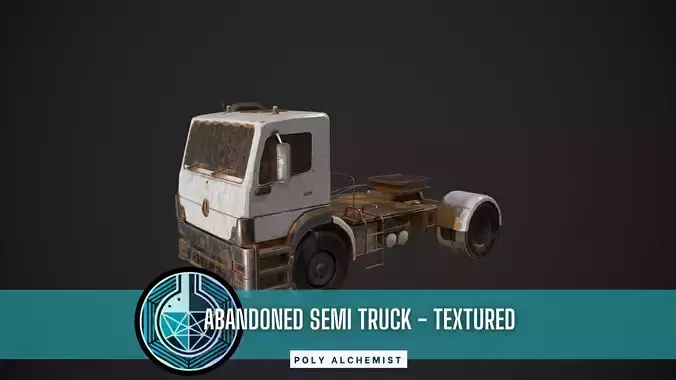 Abandoned Semi Truck - Textured