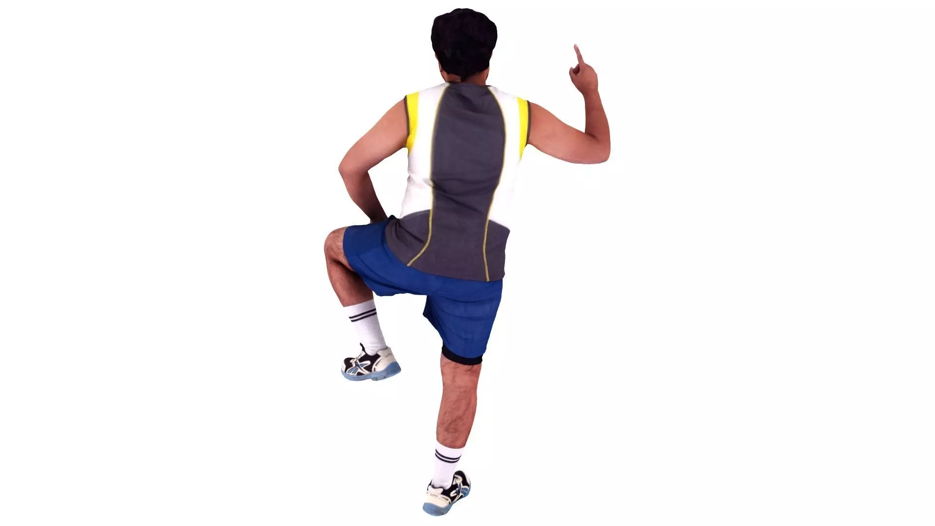 Male Kabaddi Player Scanned Action Pose 3D Model 3D model_3