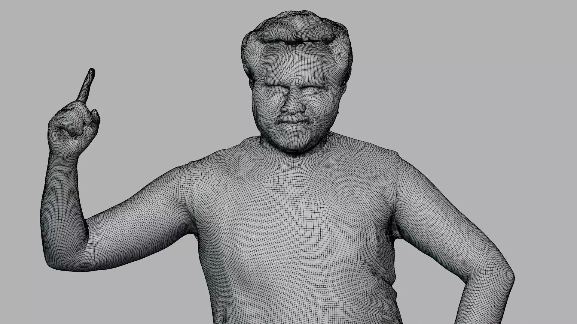 Male Kabaddi Player Scanned Action Pose 3D Model 3D model_10