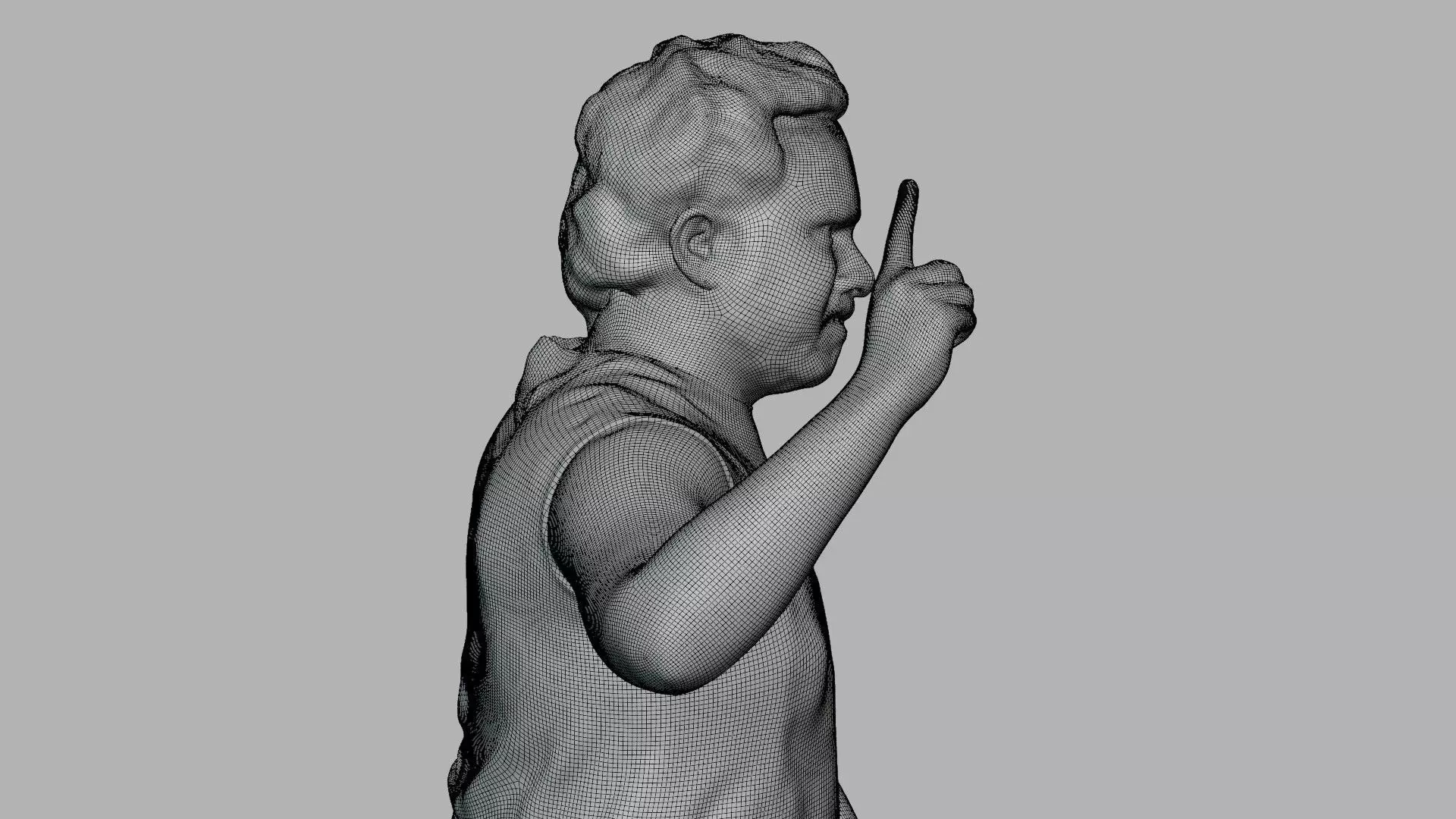 Male Kabaddi Player Scanned Action Pose 3D Model 3D model_12