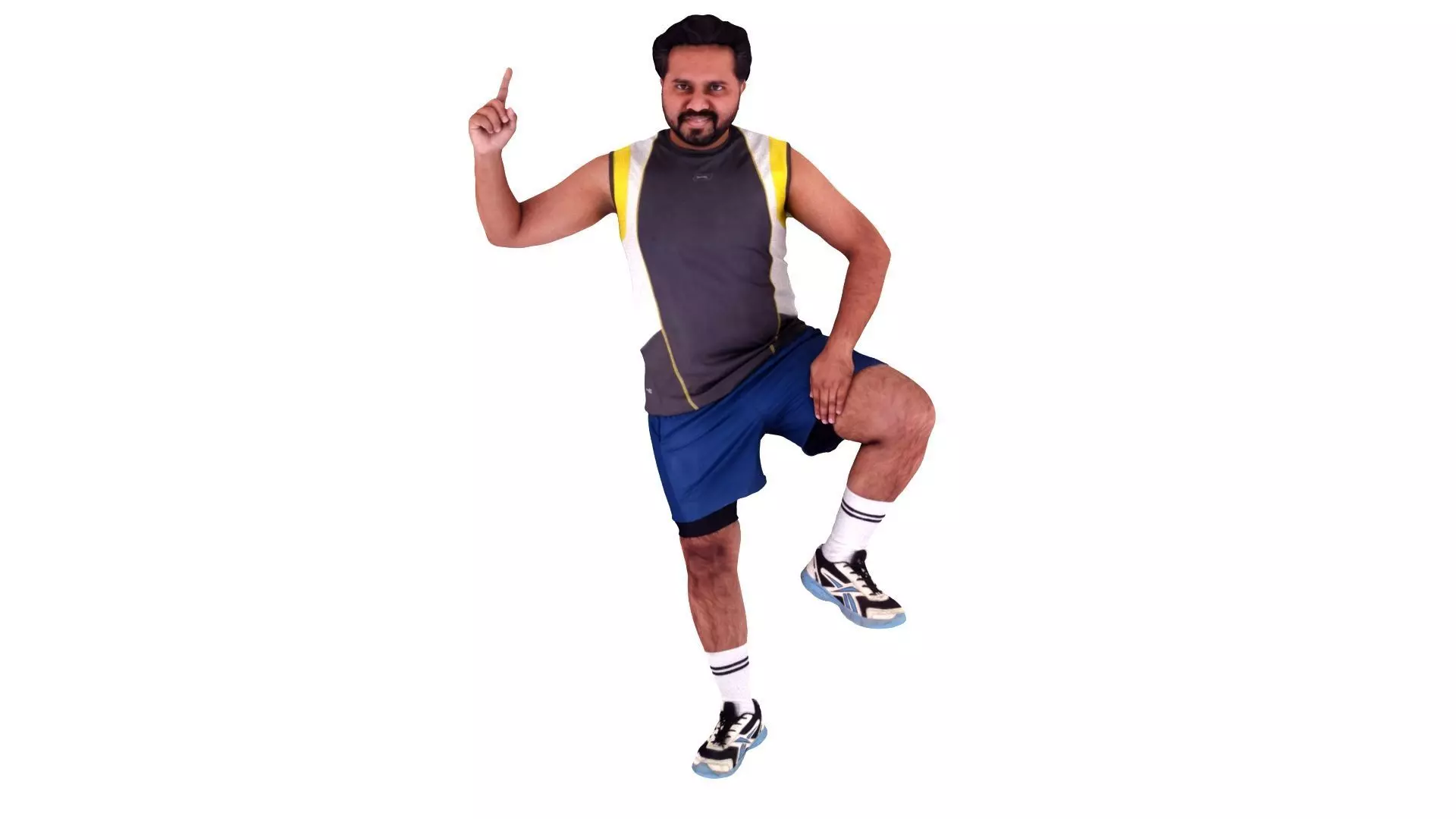 Male Kabaddi Player Scanned Action Pose 3D Model 3D model_0