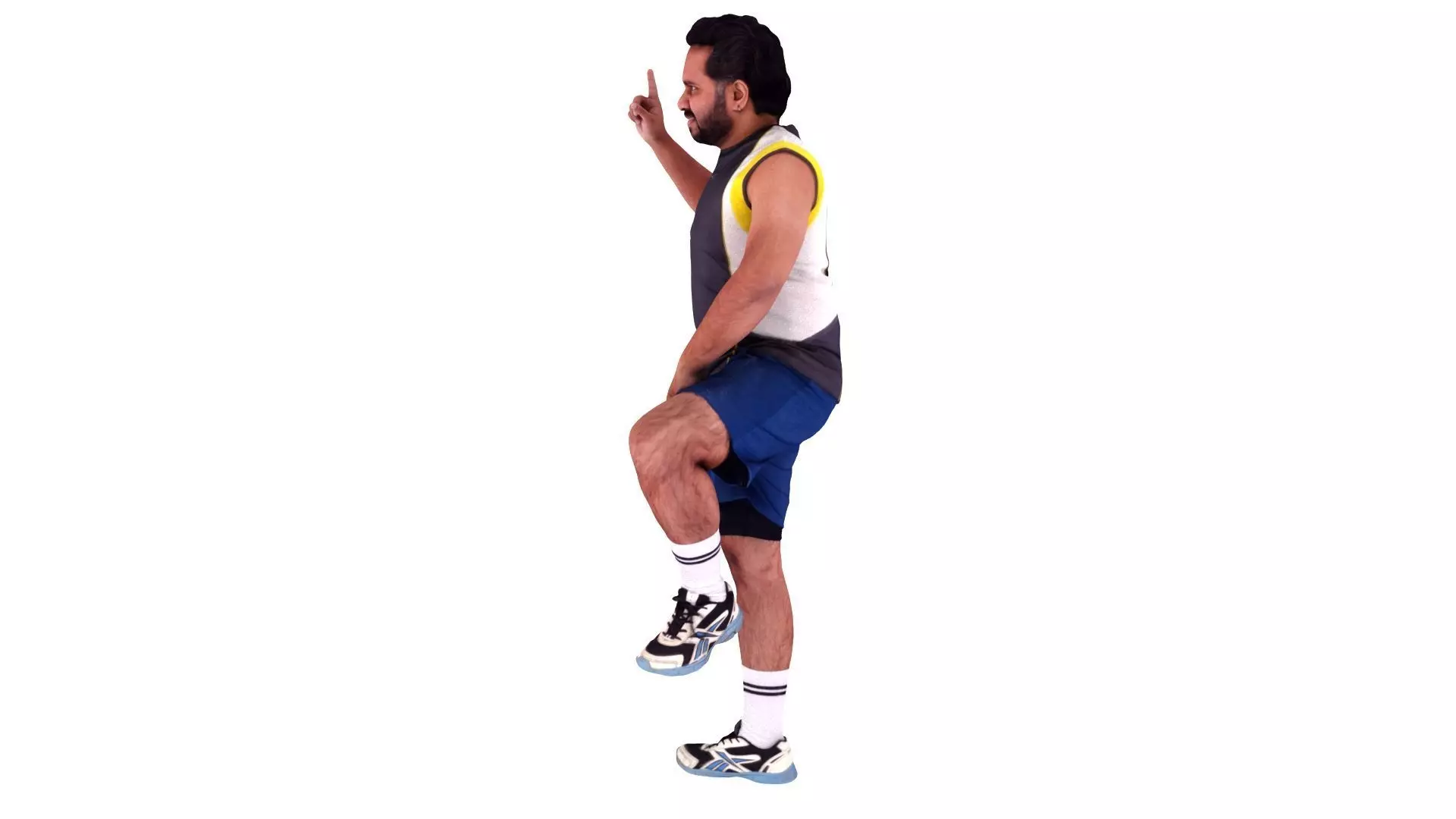 Male Kabaddi Player Scanned Action Pose 3D Model 3D model_1