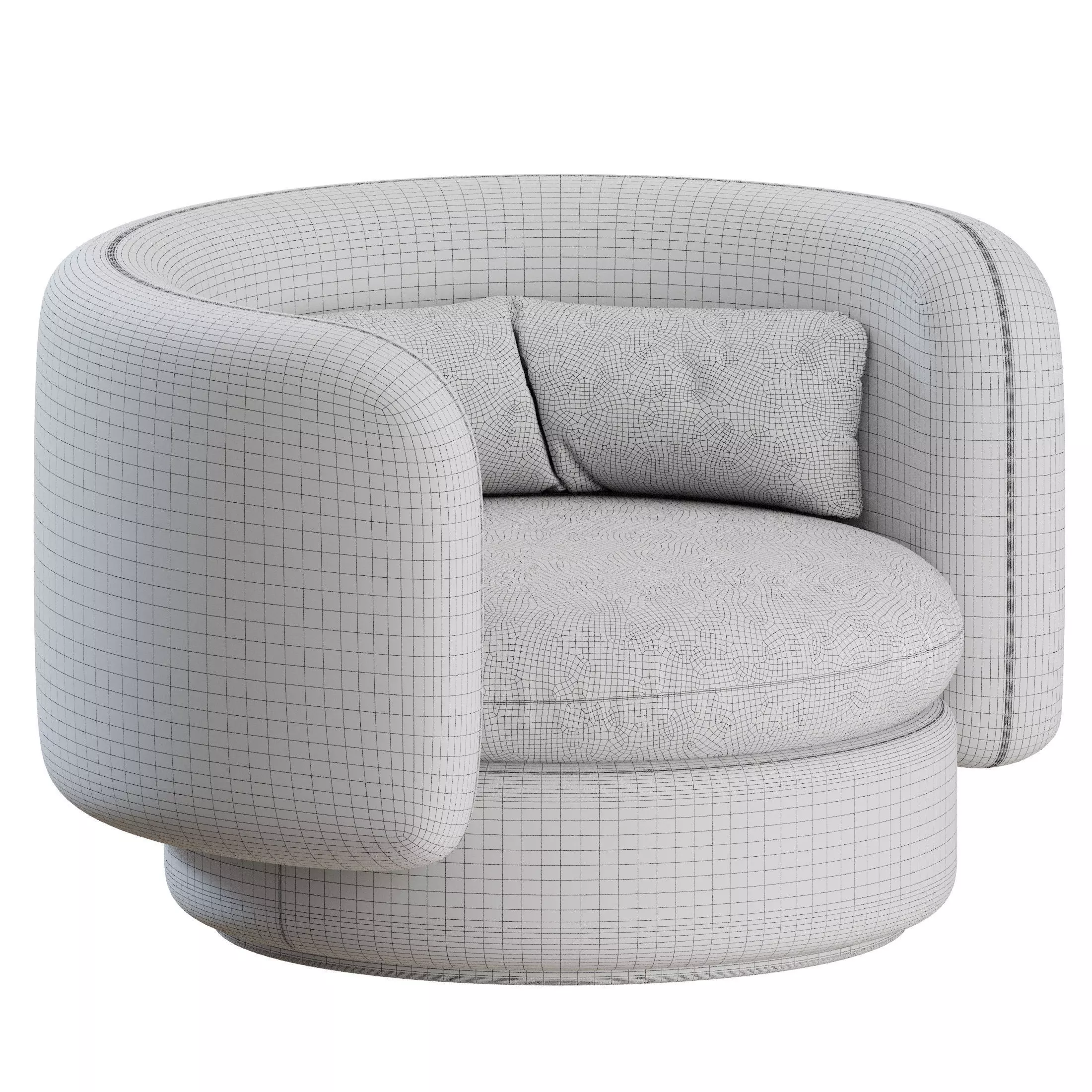 Group Classic Armchair by SCP 3D model_4