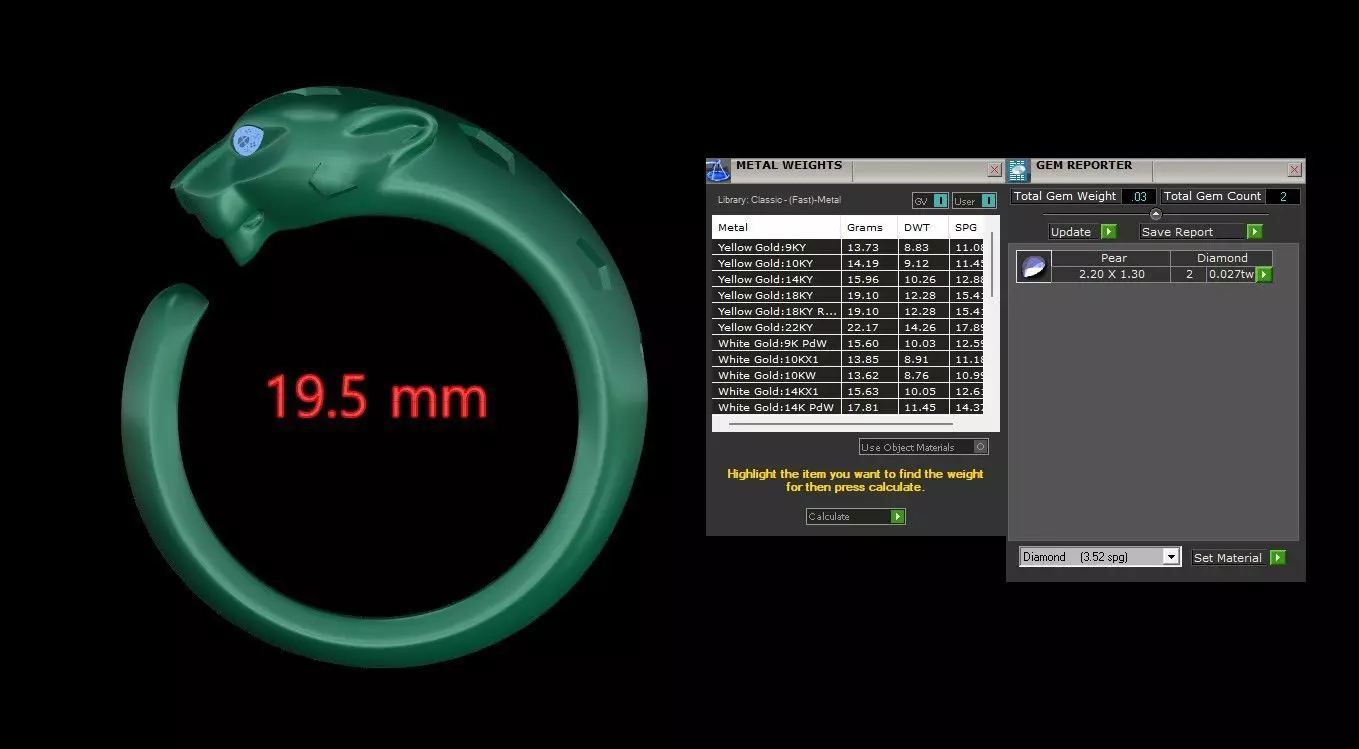 Panther Ring Medium Enamel 15mm-20mm 3D print model_17