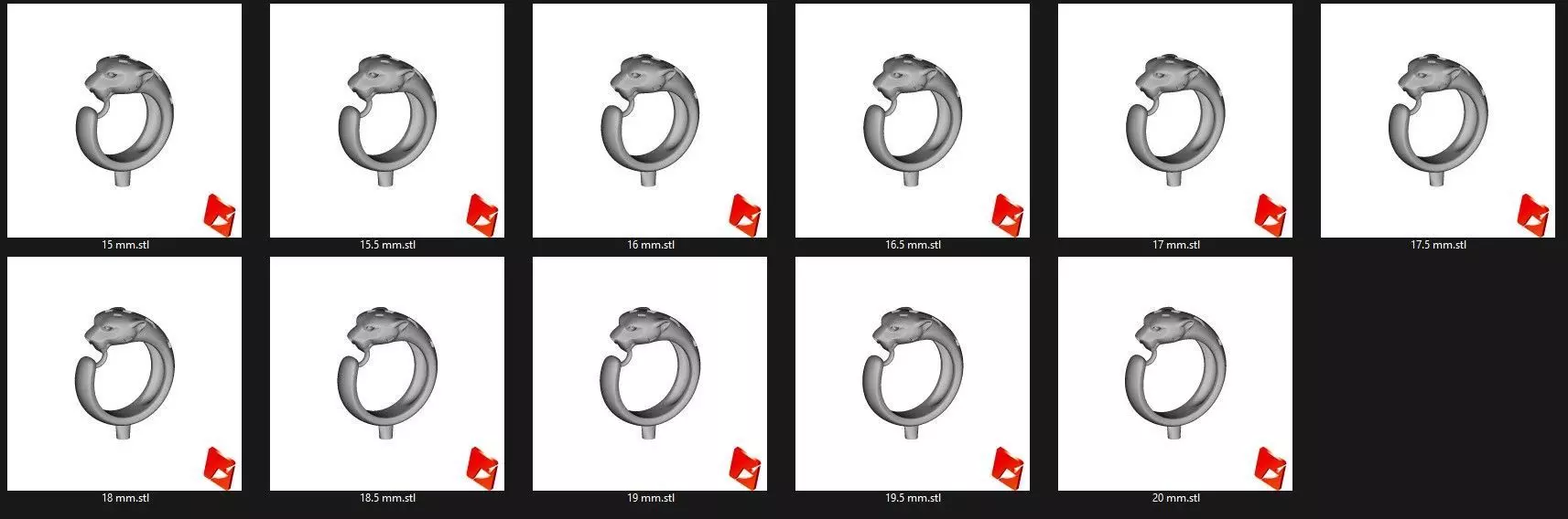 Panther Ring Medium Enamel 15mm-20mm 3D print model_7