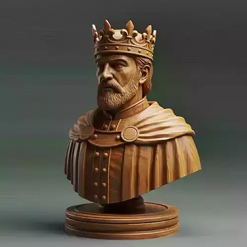 Medieval French King Chess Piece