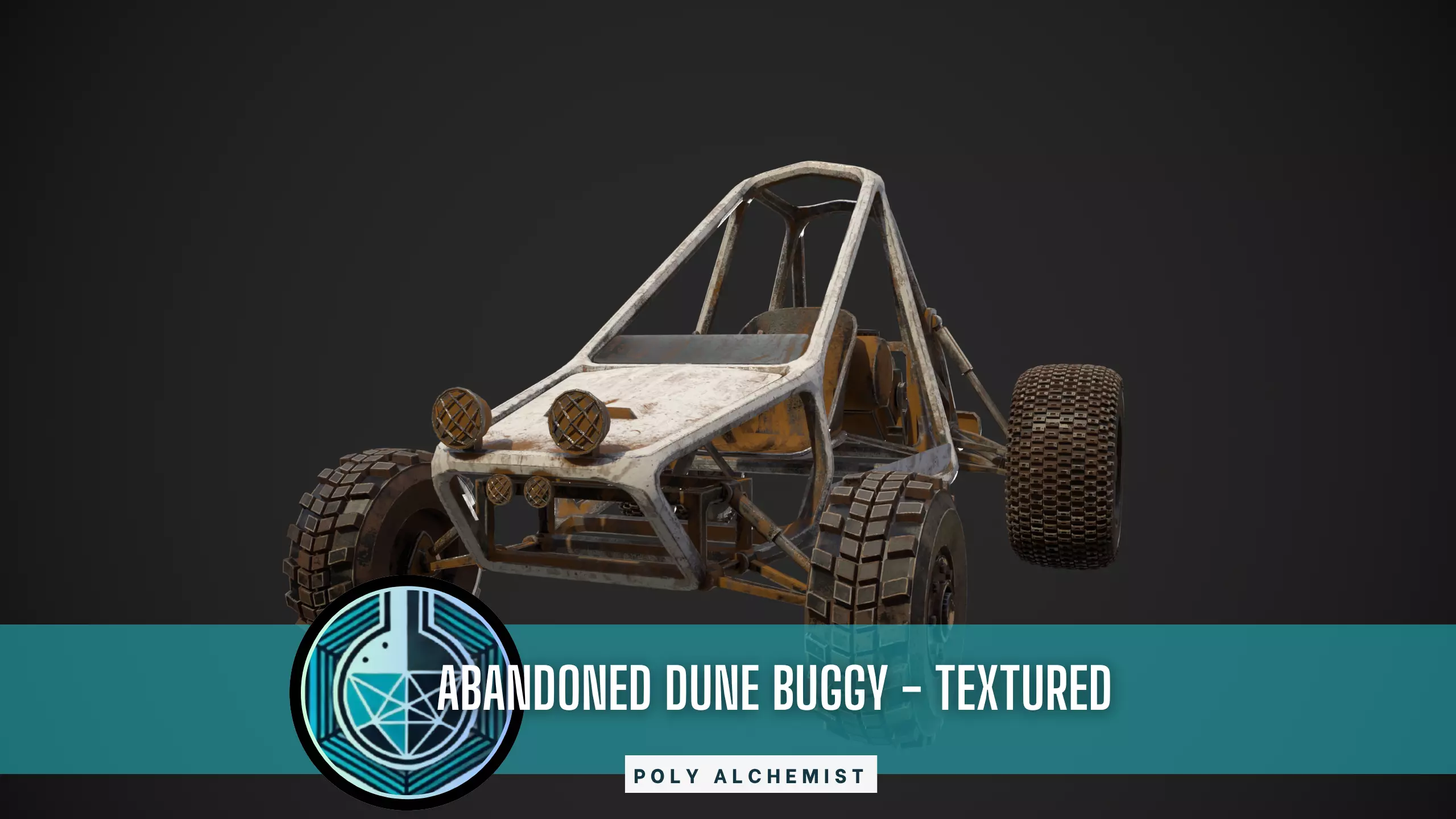 Abandoned Dune Buggy - Textured Low-poly 3D model