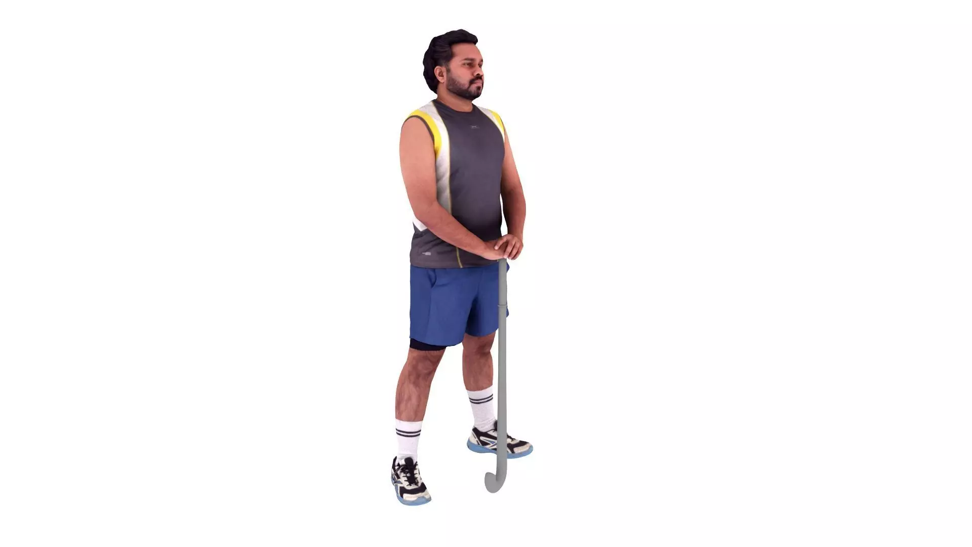 Male Hockey Player Scanned Standing Pose 3D Model 3D model_5