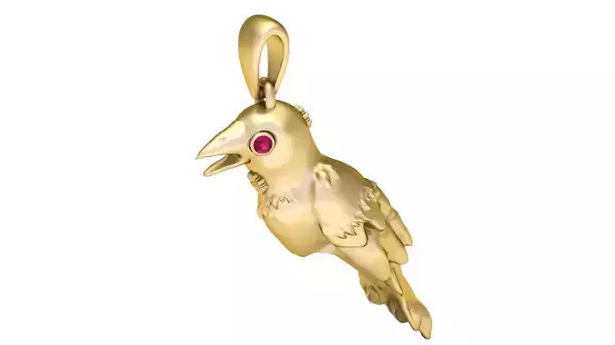 Golden Songbird Pendant      