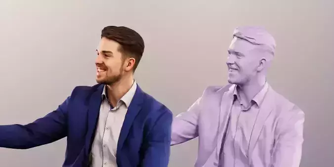 Kilian 11586 Sitting Business Man Talking