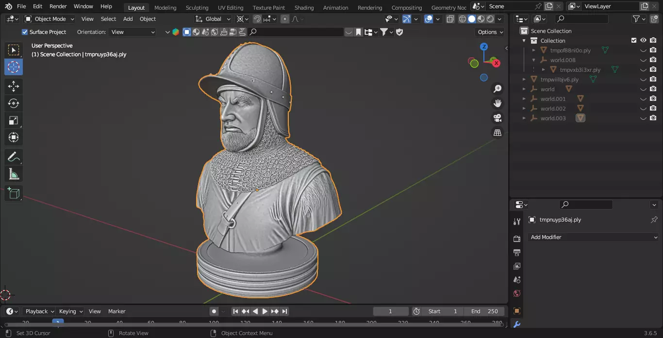 Medieval French Soldier Pawn Chess Piece 3D print model_1