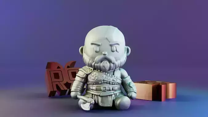 Mini kratos Statue 3D print model