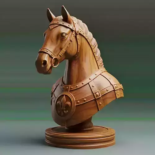 Medieval French Knight Chess Piece