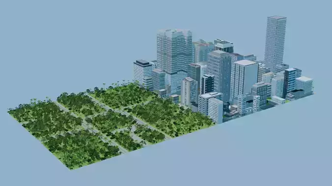 City Downtown Skyscraper Street 06 - DAY