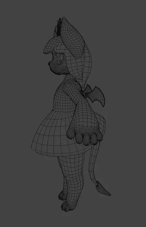 Stylized Cat Girl VRChat Avatar 3d Model Low-poly 3D model_6