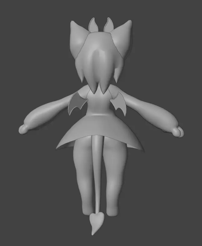 Stylized Cat Girl VRChat Avatar 3d Model Low-poly 3D model_4