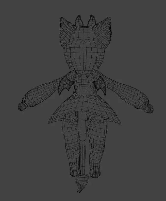 Stylized Cat Girl VRChat Avatar 3d Model Low-poly 3D model_5