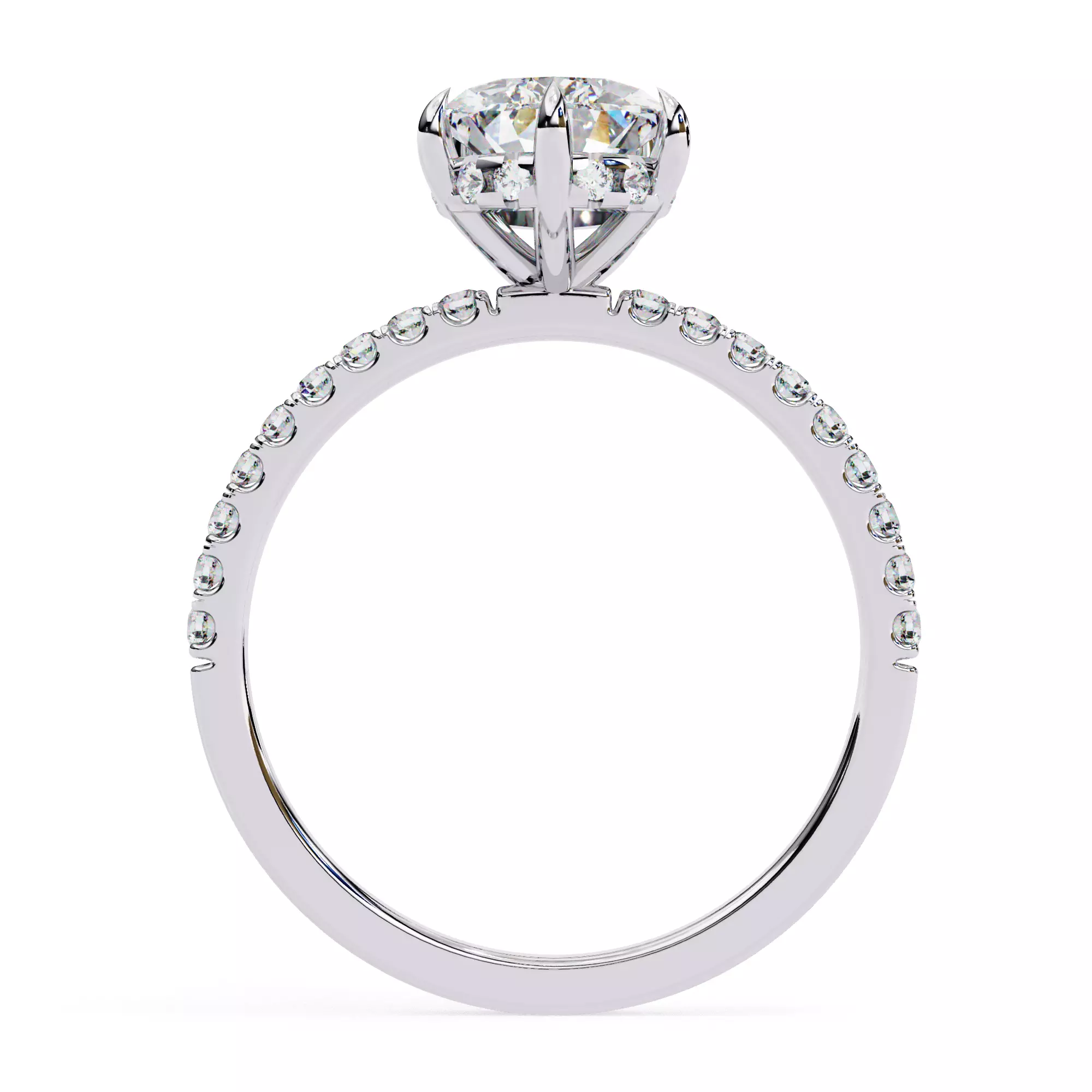 300 Solitaire Ring 3dm stl White Video detail render Collection 3D print model_33