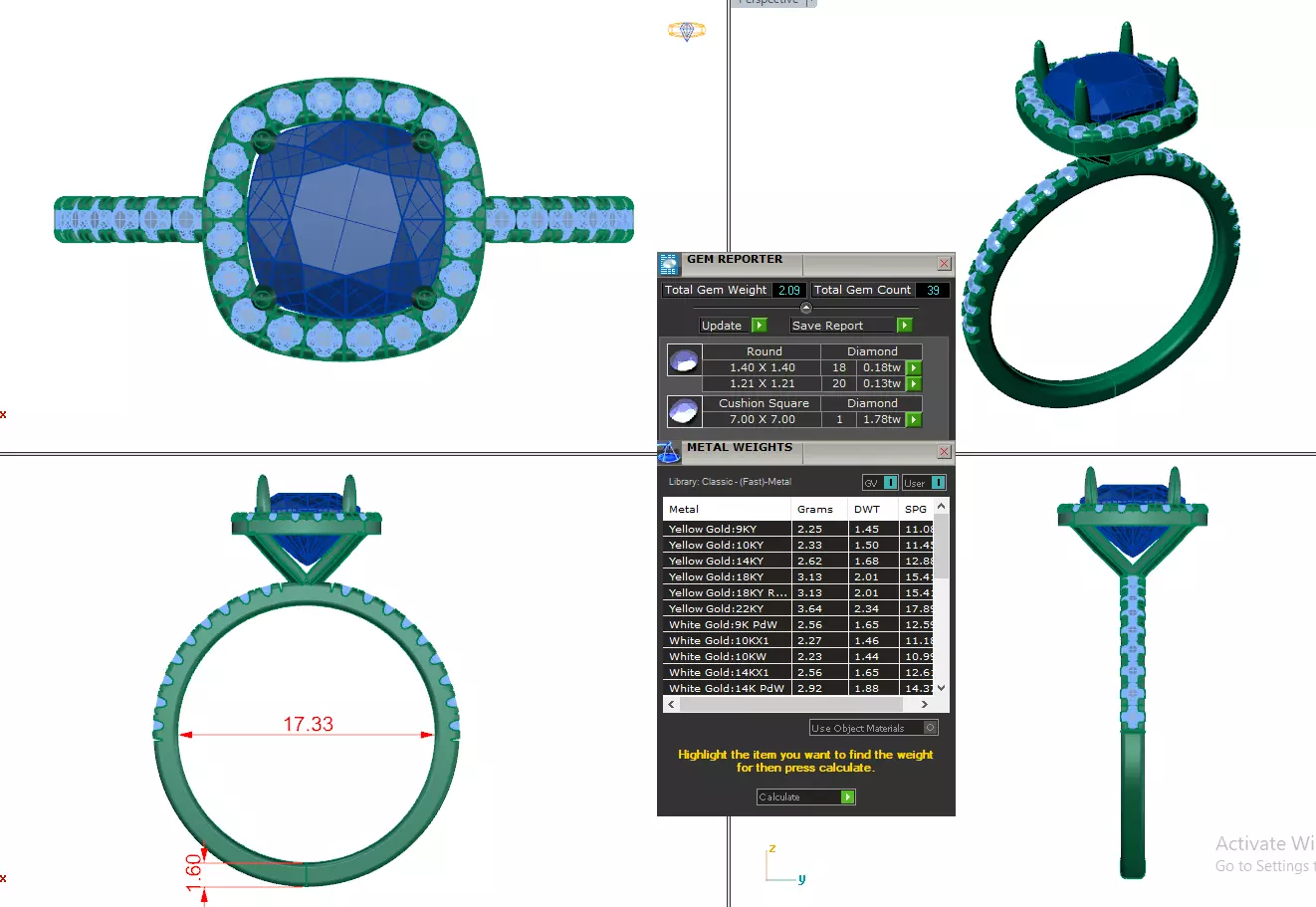 300 Solitaire Ring 3dm stl White Video detail render Collection 3D print model_32