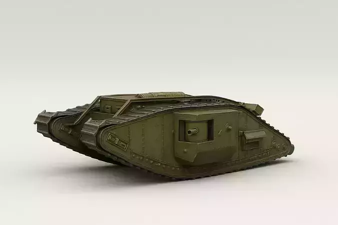 Tank STL File  Armored Vehicle 3D Print Model
