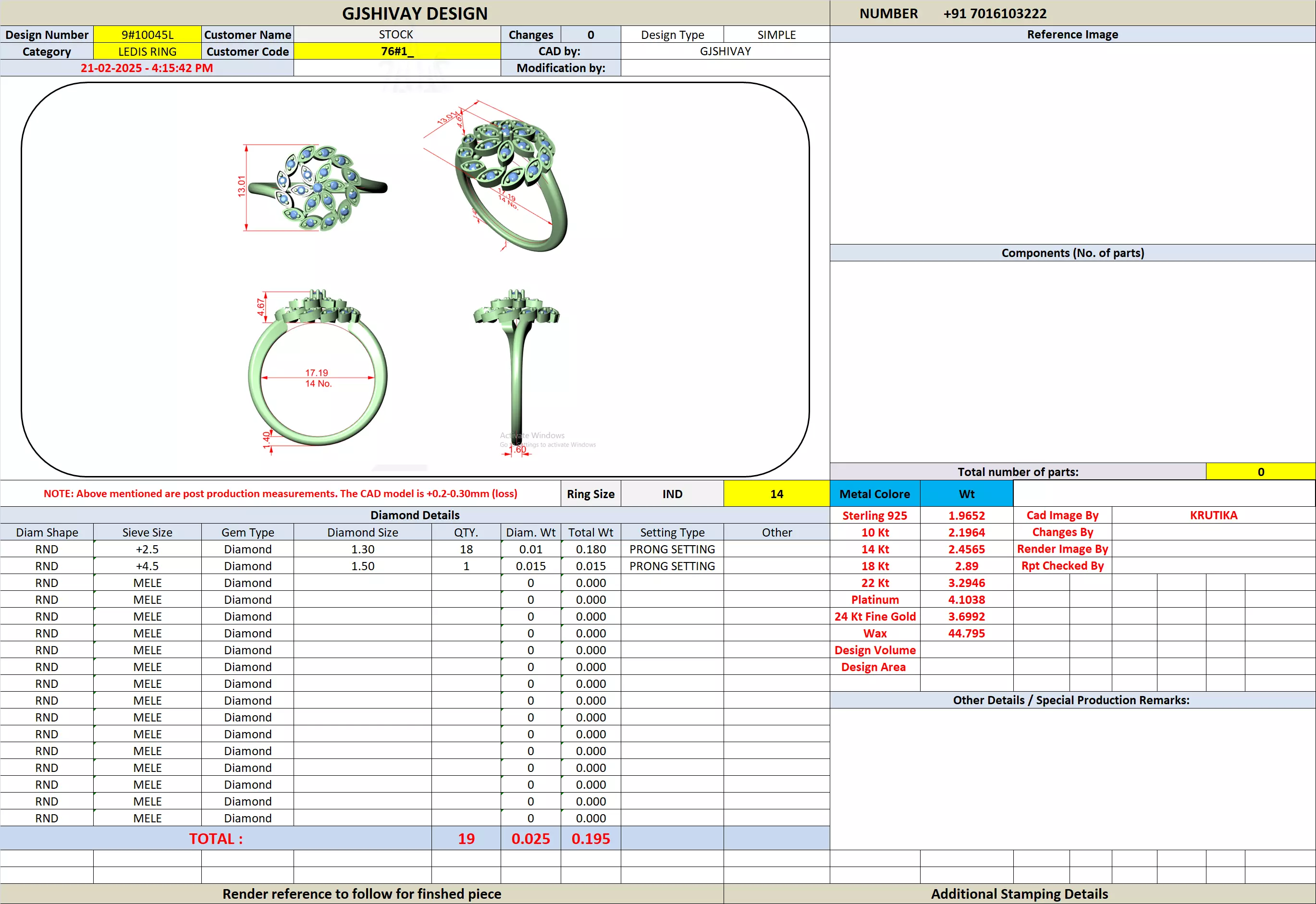 Round Diamond Ring 3D print model_9