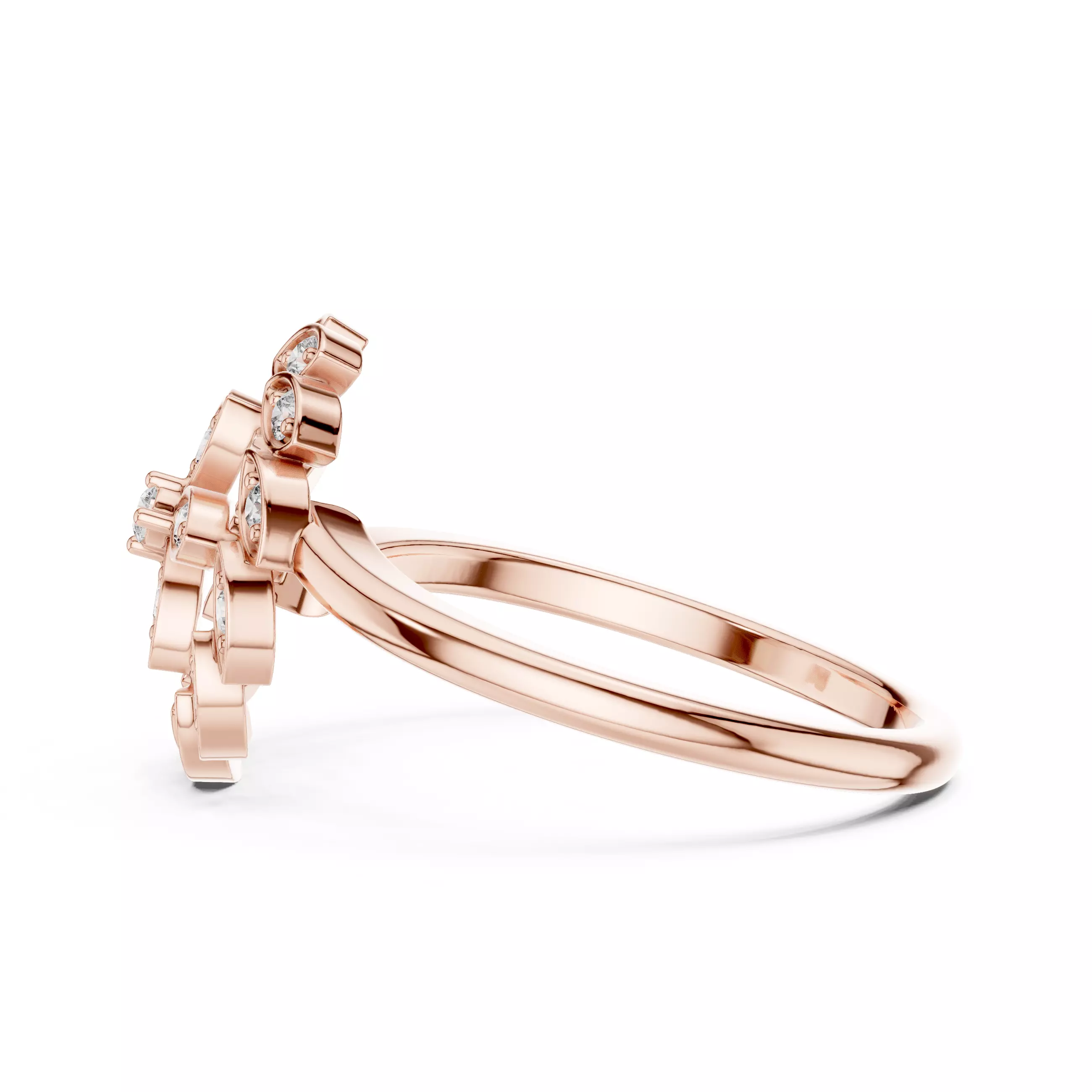 Round Diamond Ring 3D print model_1