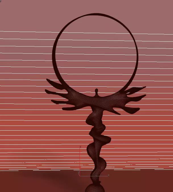 Abstract Human Ascension Sculpture 3D model_8